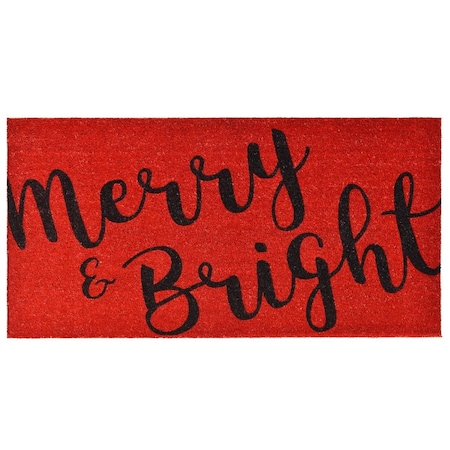 Configuracion 30 x 48 in. Merry & Bright Rectangular Doormat Natural & Black CO3360832